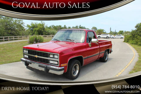 1991 Chevrolet C/K 10 Series for sale at Goval Auto Sales in Pompano Beach FL