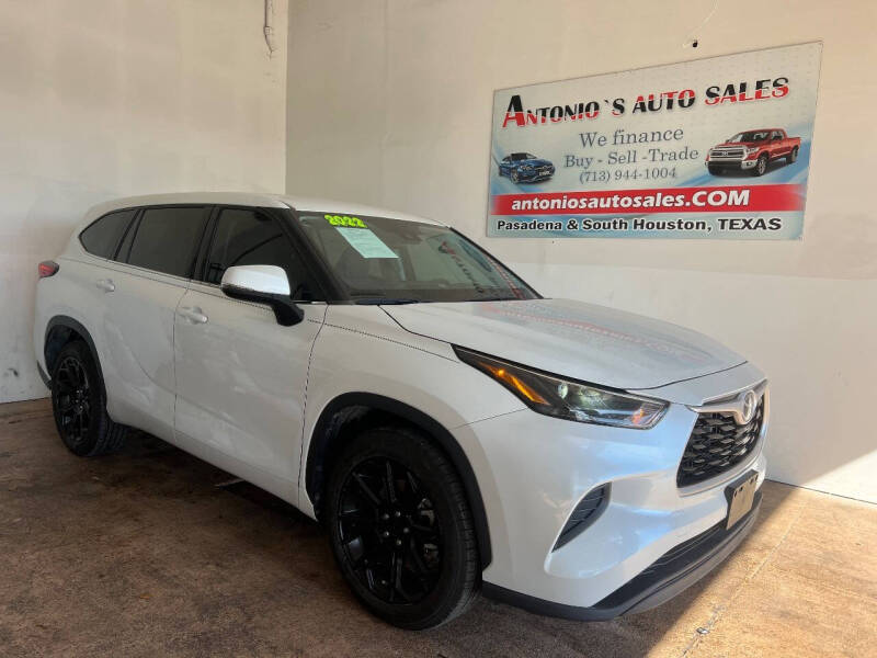 2022 Toyota Highlander for sale at Antonio's Auto Sales in South Houston TX