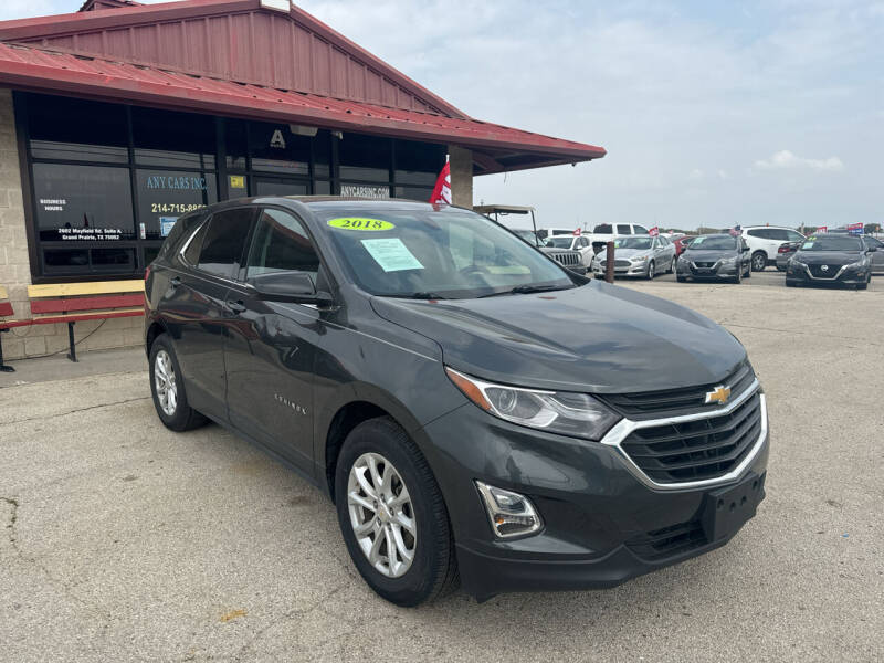 2018 Chevrolet Equinox for sale at Any Cars Inc in Grand Prairie TX