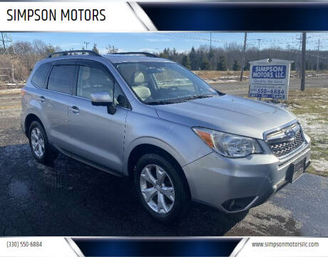 2014 Subaru Forester for sale at SIMPSON MOTORS in Youngstown OH