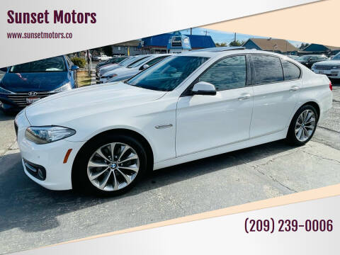 2015 BMW 5 Series for sale at Sunset Motors in Manteca CA