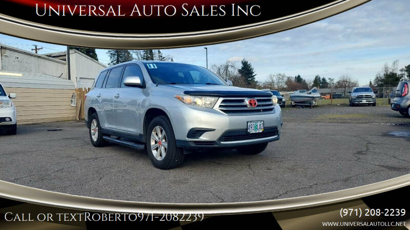 2011 Toyota Highlander for sale at Universal Auto Sales Inc in Salem OR