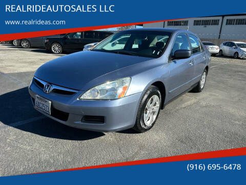 2007 Honda Accord for sale at REALRIDEAUTOSALES LLC in Sacramento CA