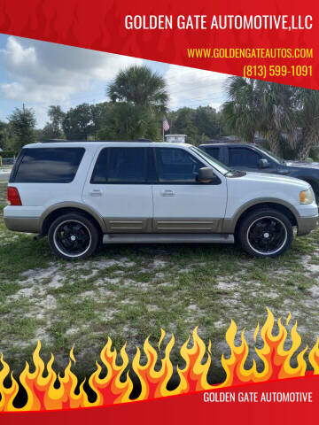 2003 Ford Expedition for sale at GOLDEN GATE AUTOMOTIVE,LLC in Zephyrhills FL