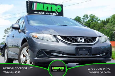 2013 Honda Civic for sale at Metro Auto Credit in Smyrna GA
