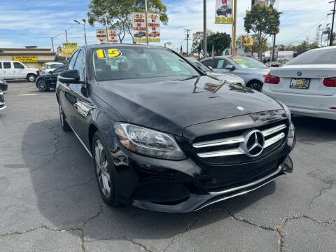 2015 Mercedes-Benz C-Class for sale at CROWN AUTO INC, in South Gate CA
