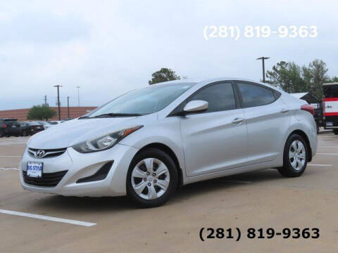 2016 Hyundai Elantra for sale at BIG STAR CLEAR LAKE - USED CARS in Houston TX