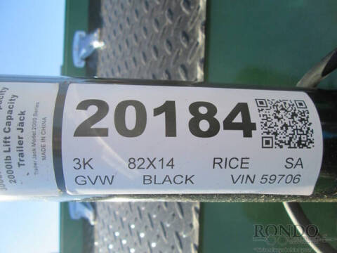 2026 Rice Trailers Single Axle Utility SST8214