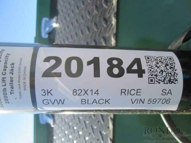 2026 Rice Trailers Single Axle Utility SST8214