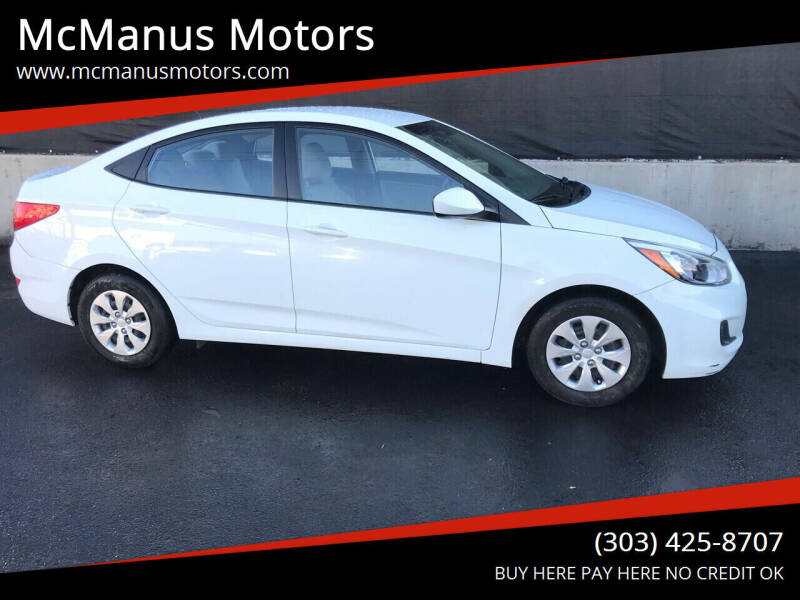 2016 Hyundai Accent for sale at McManus Motors in Wheat Ridge CO