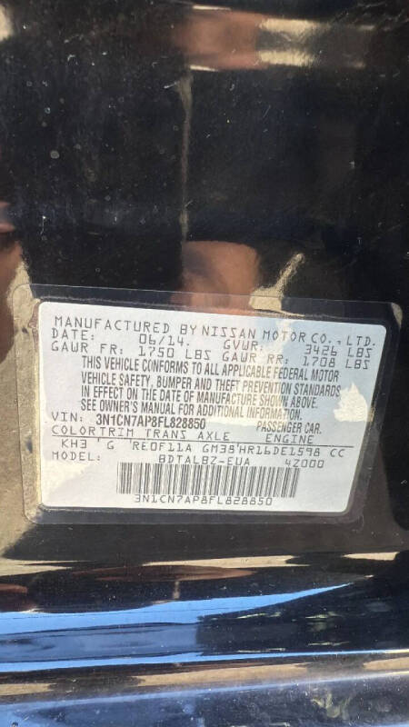 2015 Nissan Versa 1.6 S