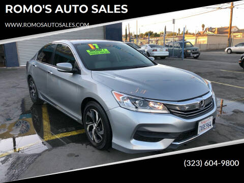 2017 Honda Accord for sale at ROMO'S AUTO SALES in Los Angeles CA