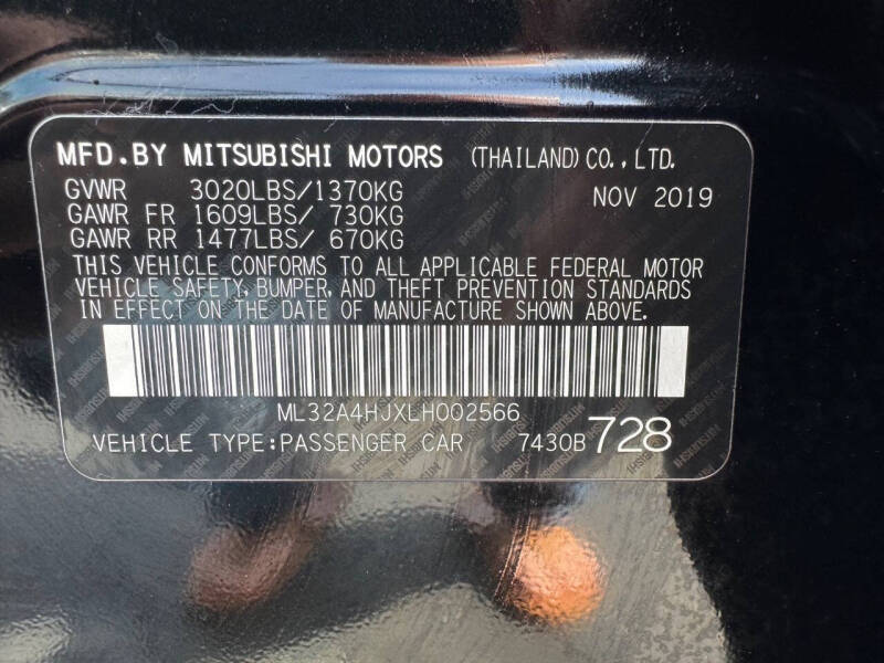 2020 Mitsubishi Mirage SE