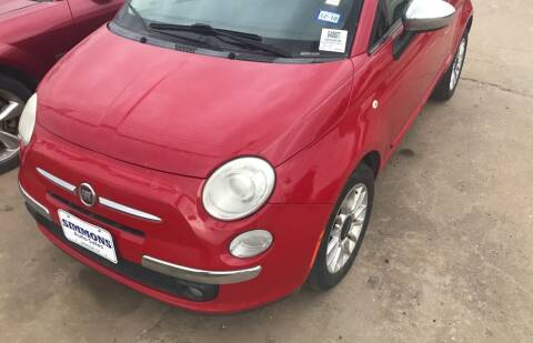 2012 FIAT 500c for sale at Simmons Auto Sales in Denison TX