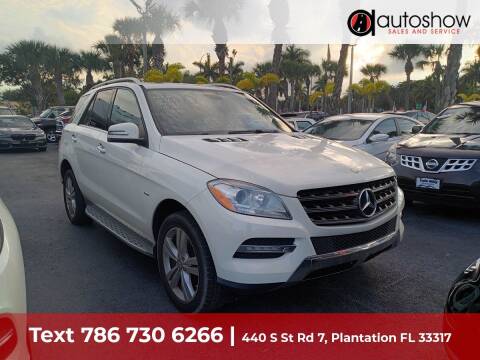 2012 Mercedes-Benz M-Class for sale at AUTOSHOW SALES & SERVICE in Plantation FL