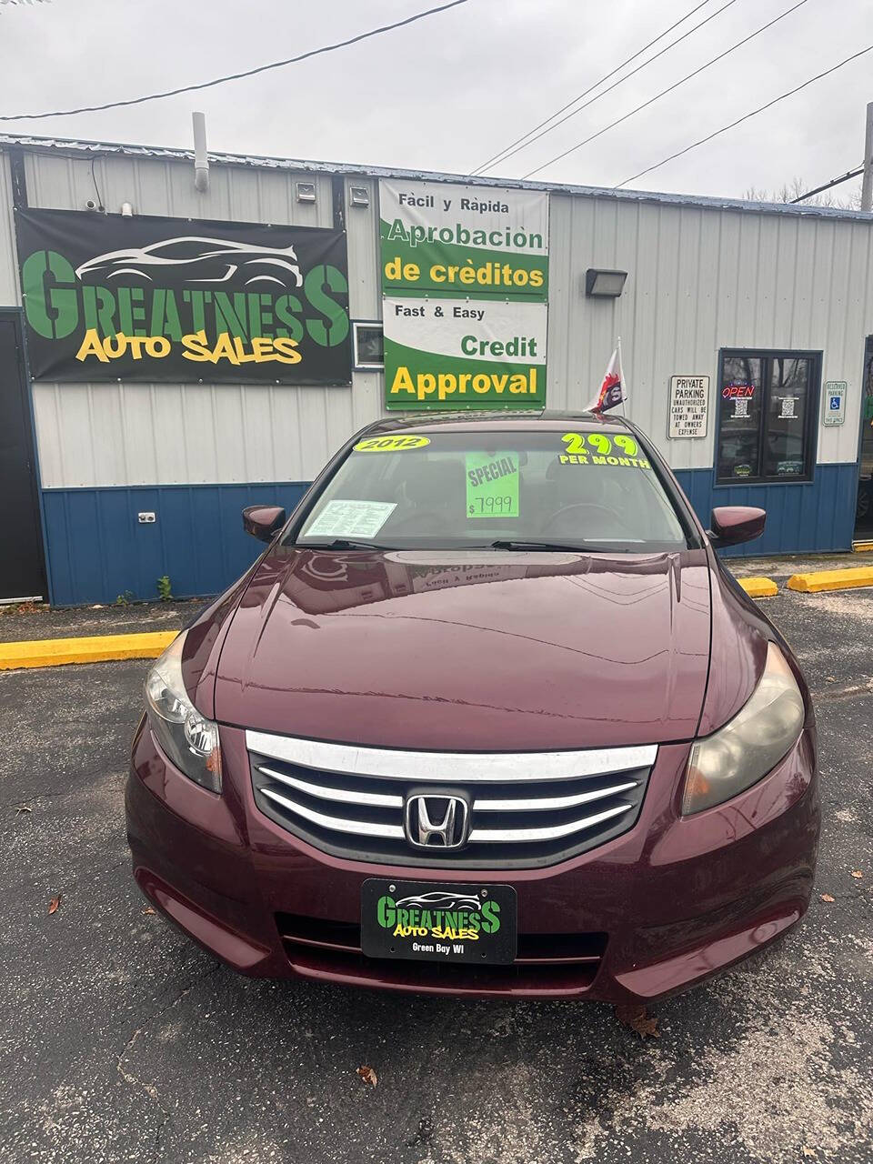 2012 Honda Accord for sale at GREATNESS AUTO SALES in Green Bay, WI