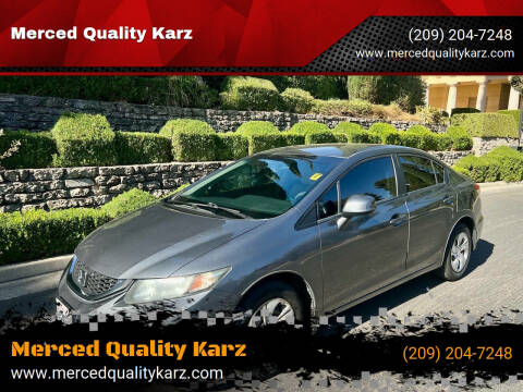 2013 Honda Civic for sale at Merced Quality Karz in Merced CA
