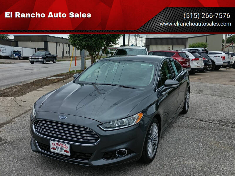 2016 Ford Fusion for sale at El Rancho Auto Sales in Des Moines IA