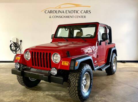 2006 Jeep Wrangler for sale at Carolina Exotic Cars & Consignment Center in Raleigh NC