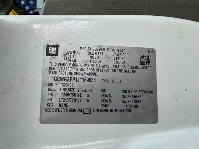 2018 Chevrolet Express 2500