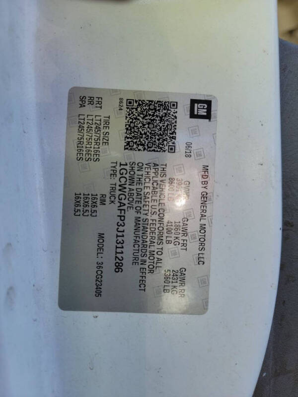 2018 Chevrolet Express 2500