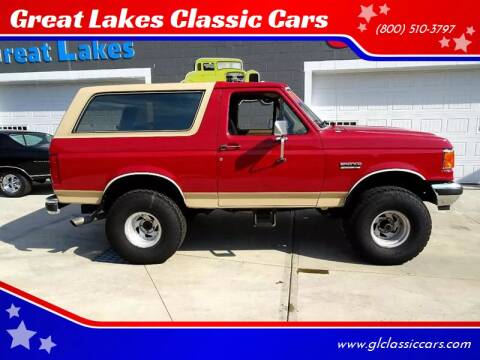 1990 Ford Bronco for sale at Great Lakes Classic Cars & Detail Shop in Hilton NY