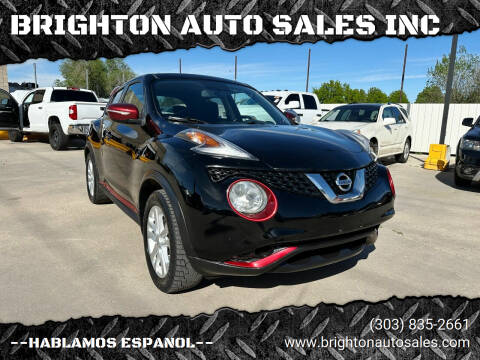 2015 Nissan JUKE for sale at BRIGHTON AUTO SALES INC in Brighton CO