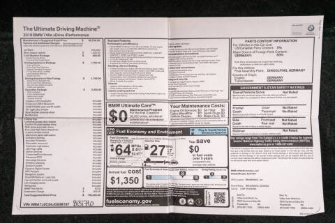 2018 BMW 7 Series 740e xDrive iPerformance