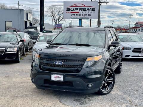 2013 Ford Explorer for sale at Supreme Auto Sales in Chesapeake VA