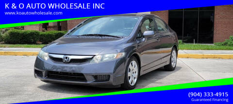 2010 Honda Civic for sale at K & O AUTO WHOLESALE INC in Jacksonville FL