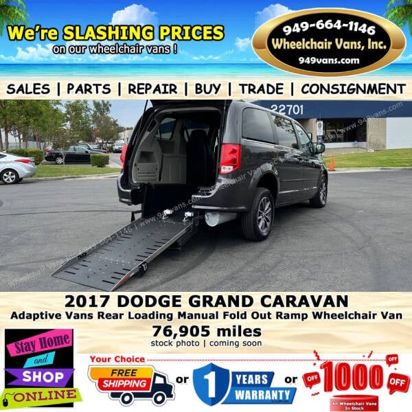 2017 Dodge Grand Caravan for sale at Wheelchair Vans Inc in Laguna Hills CA