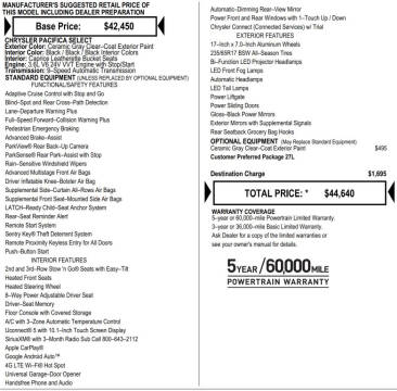 2025 Chrysler Pacifica Select