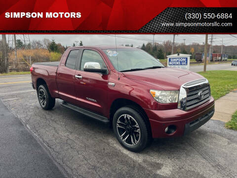 2007 Toyota Tundra for sale at SIMPSON MOTORS in Youngstown OH