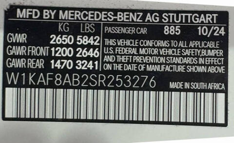 2025 Mercedes-Benz C-Class AMG C 63 S E Performance