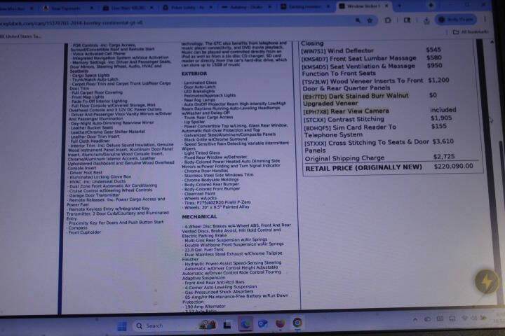 2014 Bentley Continental GT V8