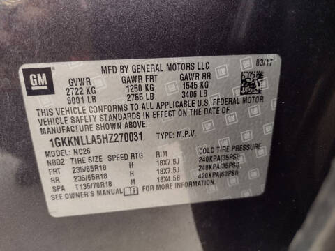 2017 GMC Acadia SLE-2