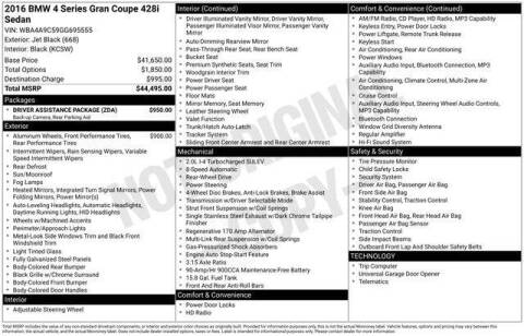 2016 BMW 4 Series 428i Gran Coupe