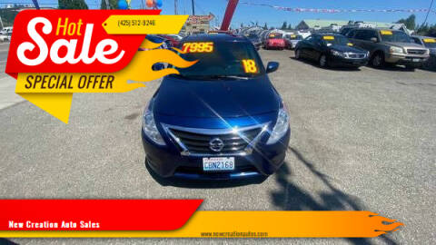 2018 Nissan Versa for sale at New Creation Auto Sales in Everett WA
