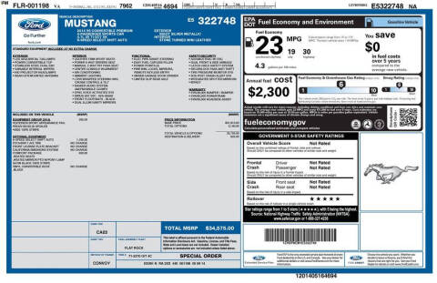 2014 Ford Mustang V6