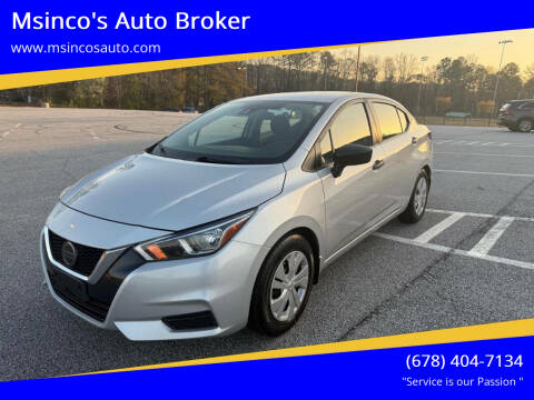 2020 Nissan Versa for sale at Msinco's Auto Broker in Snellville GA