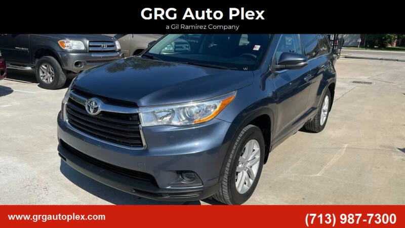 2014 Toyota Highlander for sale at GRG Auto Plex in Houston TX