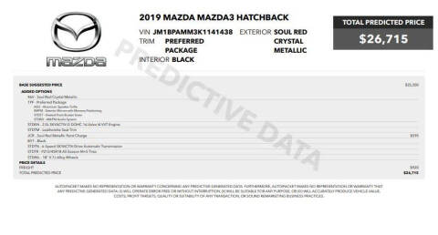 2019 Mazda Mazda3 Hatchback Preferred