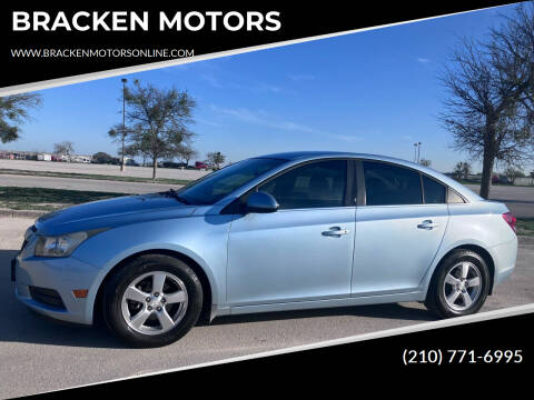 2012 Chevrolet Cruze for sale at BRACKEN MOTORS in San Antonio TX