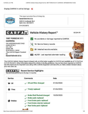 1987 Porsche 911 Carrera