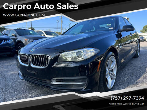 2014 BMW 5 Series for sale at Carpro Auto Sales in Chesapeake VA