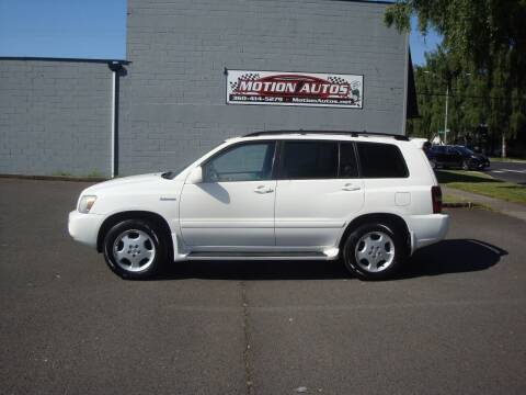 2004 Toyota Highlander for sale at Motion Autos in Longview WA