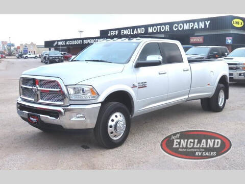 2018 3500 Laramie Crew cab 4x4 DRW for sale at Jeff England Motor Company in Cleburne TX
