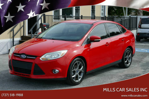 2013 Ford Focus for sale at MILLS CAR SALES INC in Clearwater FL