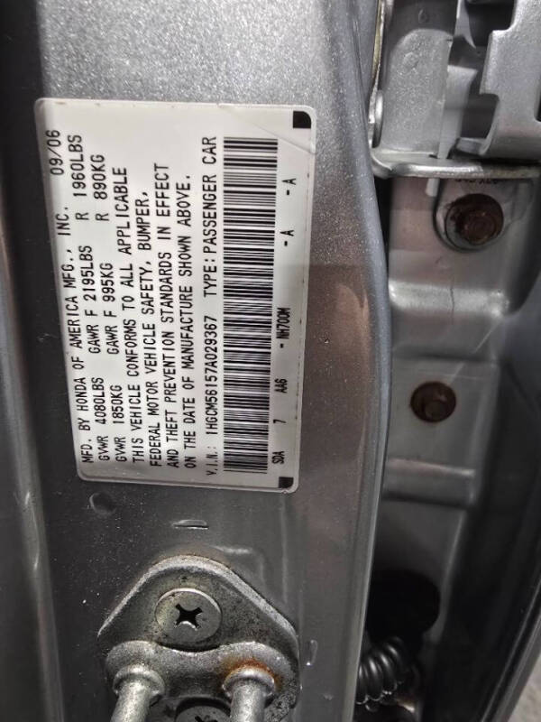 2007 Honda Accord Value Package