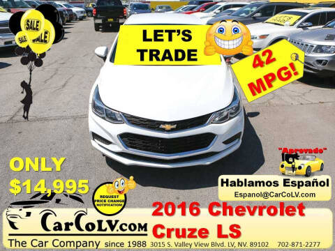 2016 Chevrolet Cruze for sale at The Car Company in Las Vegas NV